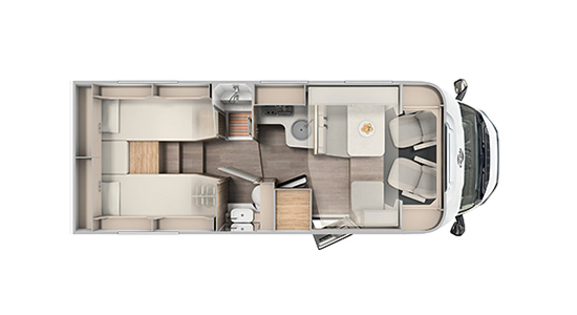 Půdorys modelu Carado T447.