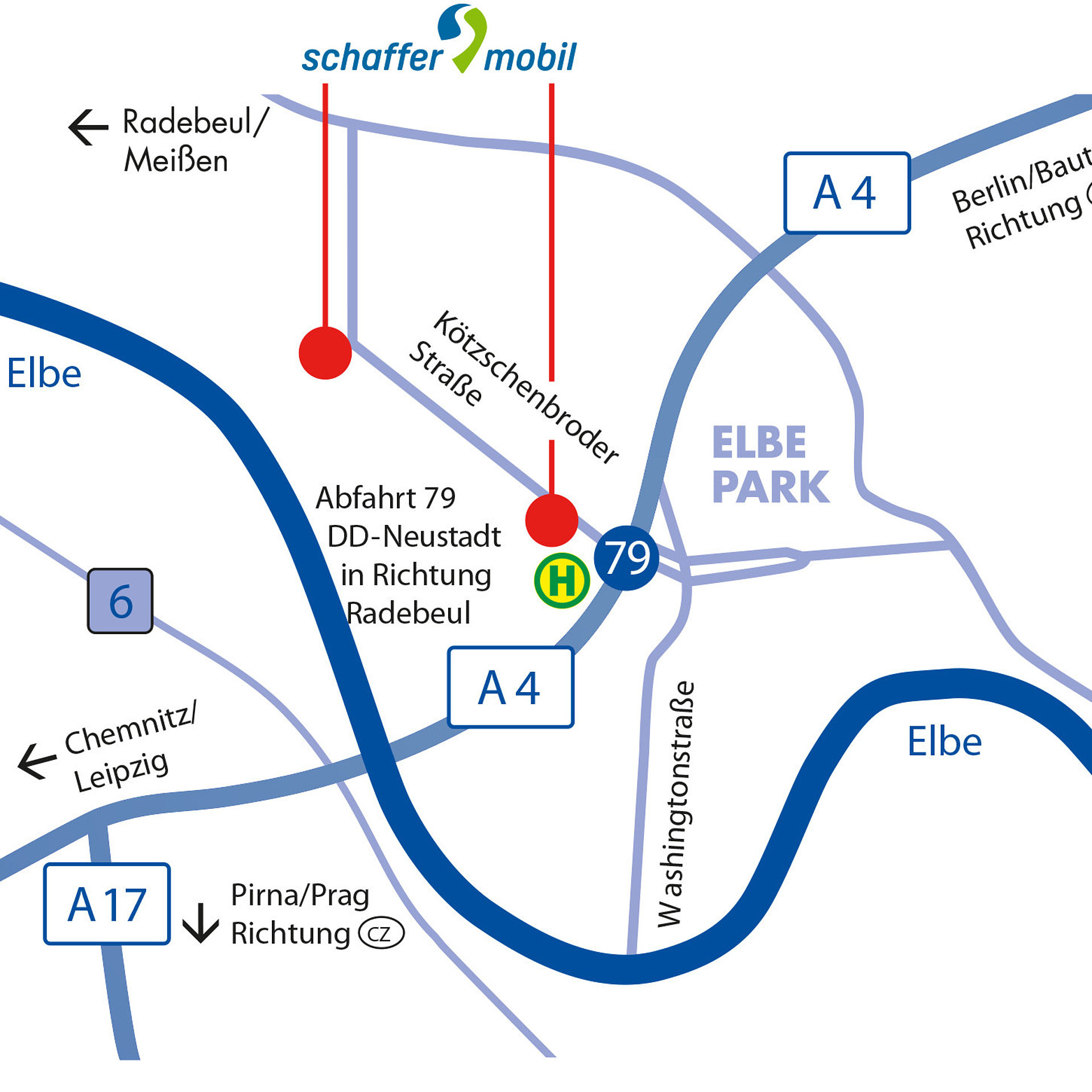 Anfahrt schaffer-mobil Stellplatz