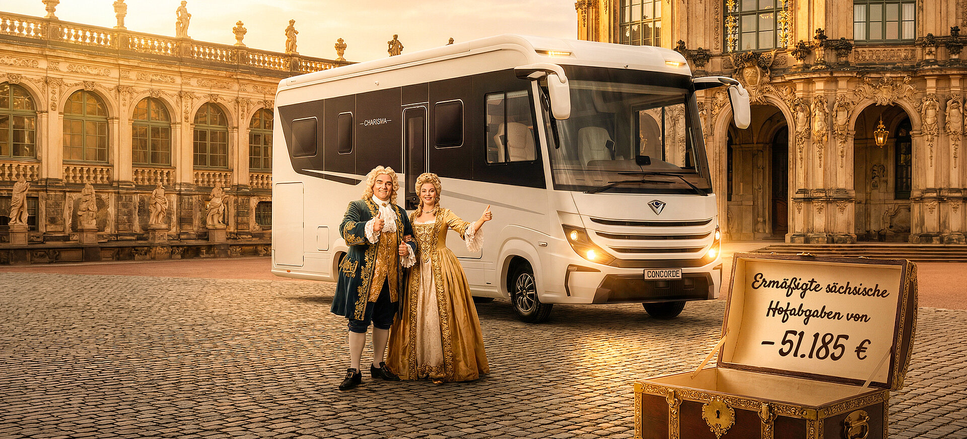 Front- und Heckansicht des Concorde Charisma in der schafferEdition.