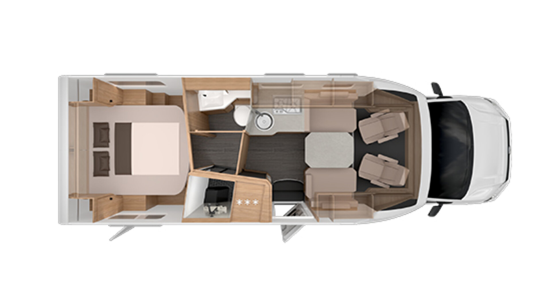Der Grundriss 700 DX des KNAUS SKY TI.