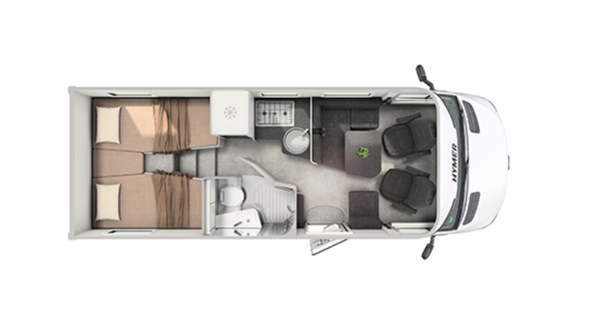 Der Grundriss des HYMER B-MC T 600.