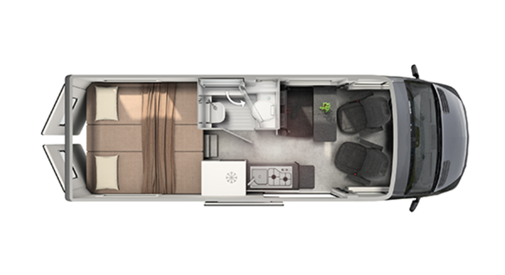 Der Grundriss des HYMER Grand Canyon S 700.