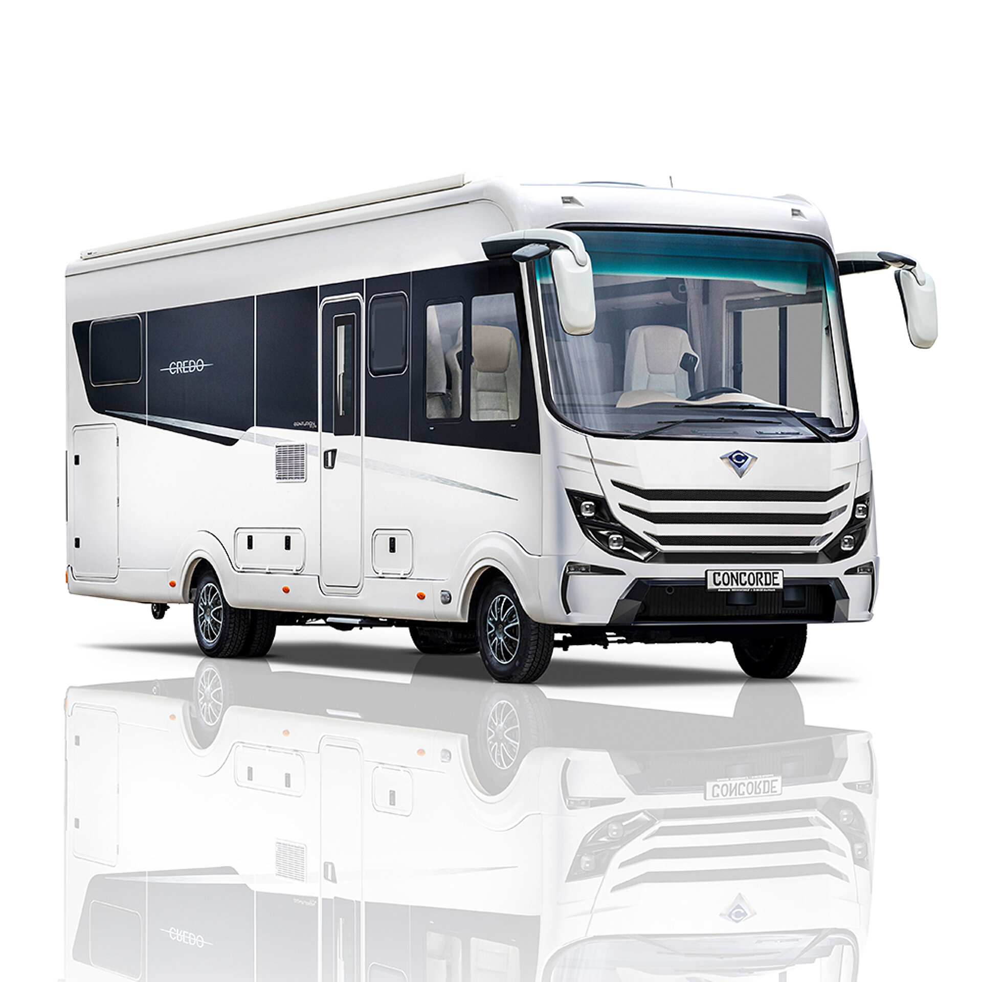 Oblique view of a detached Concorde Credo.