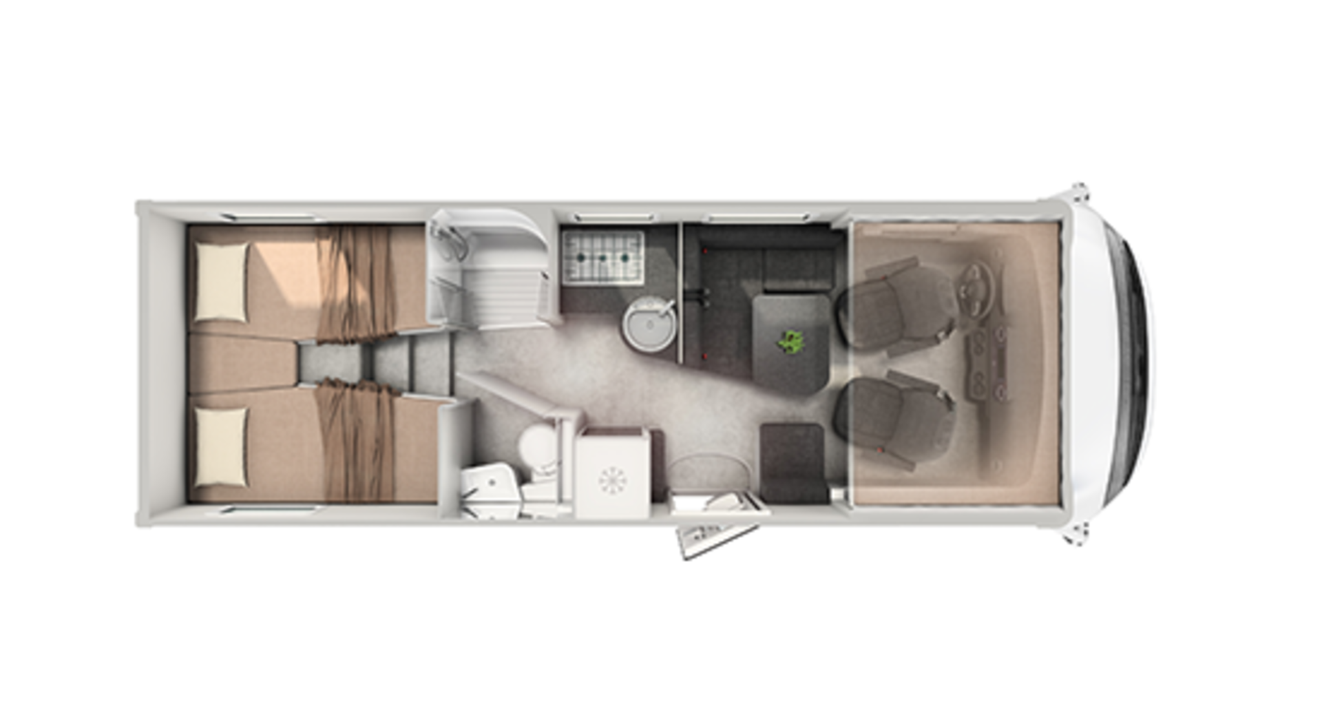 Der Grundriss des HYMER B-MC I 680.