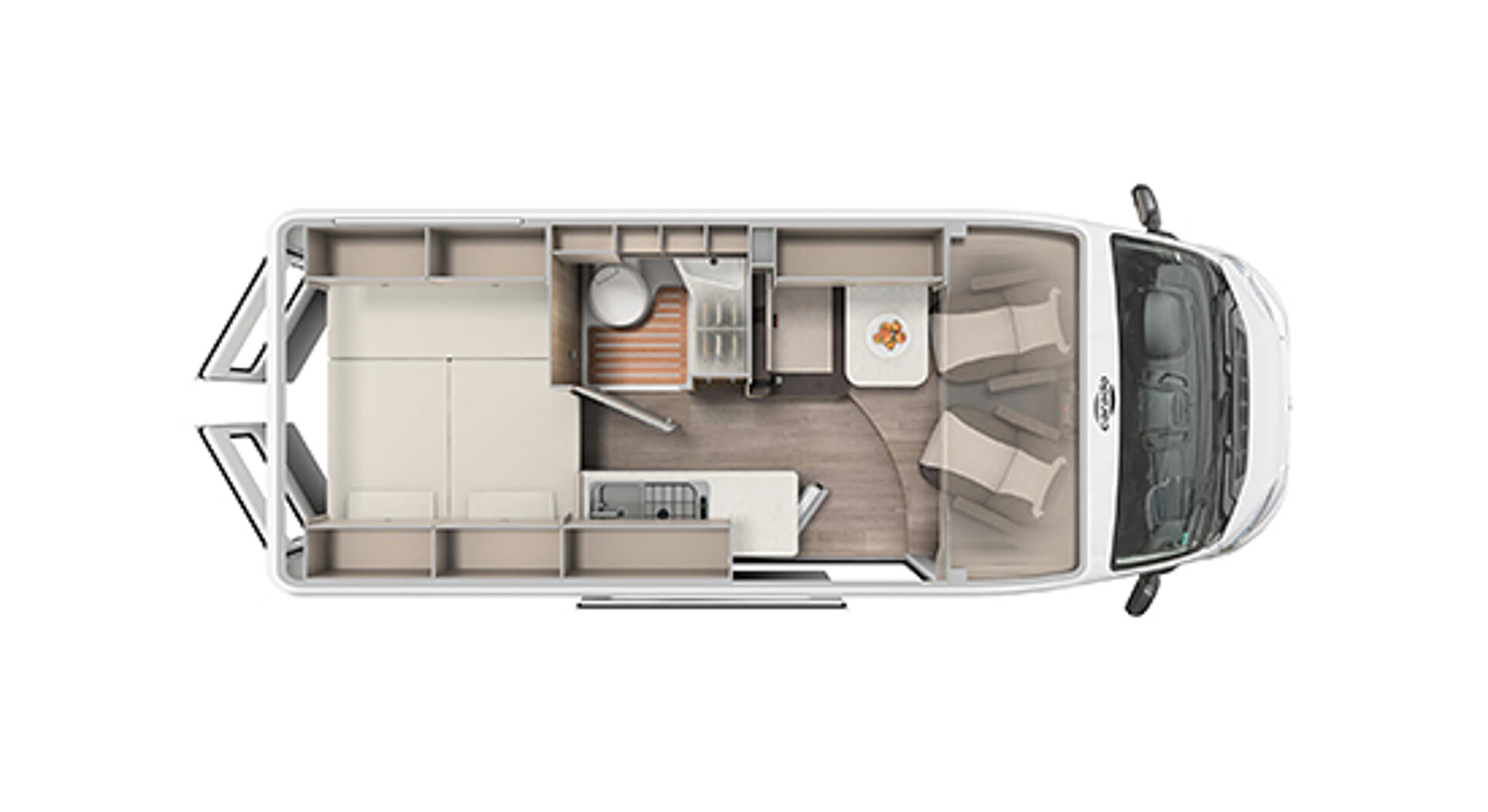 Půdorys modelu Carado CV600.