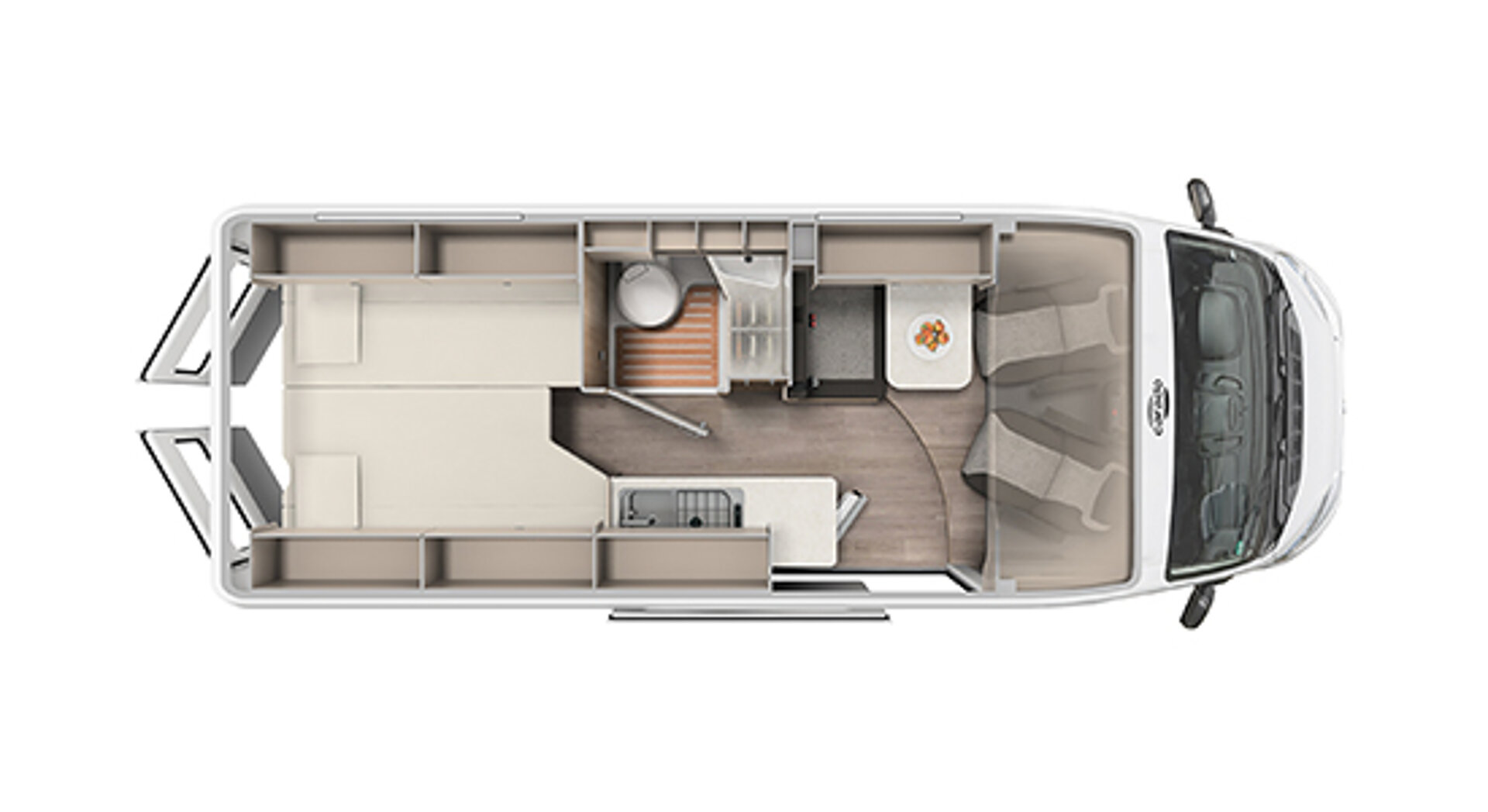 Der Grundriss des Carado CV640.