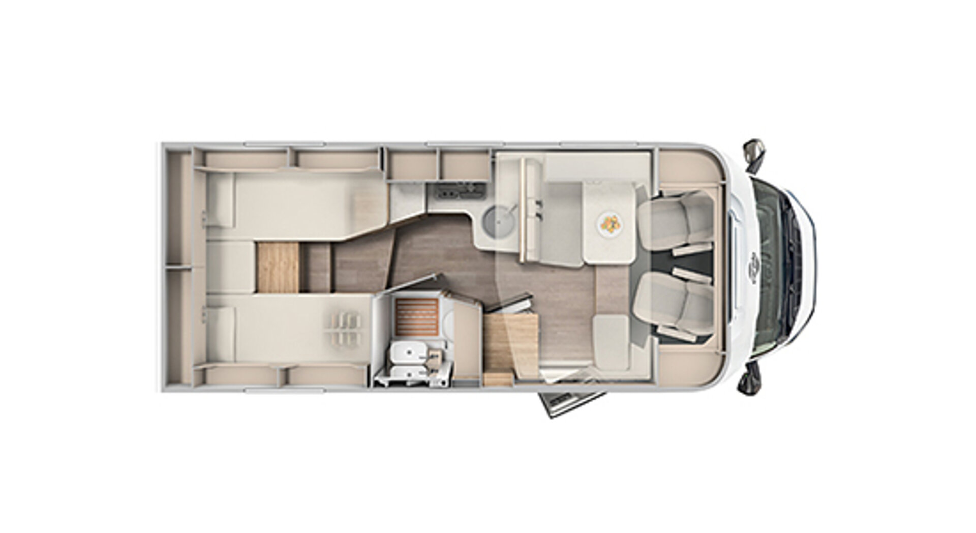 Půdorys modelu Carado T338.